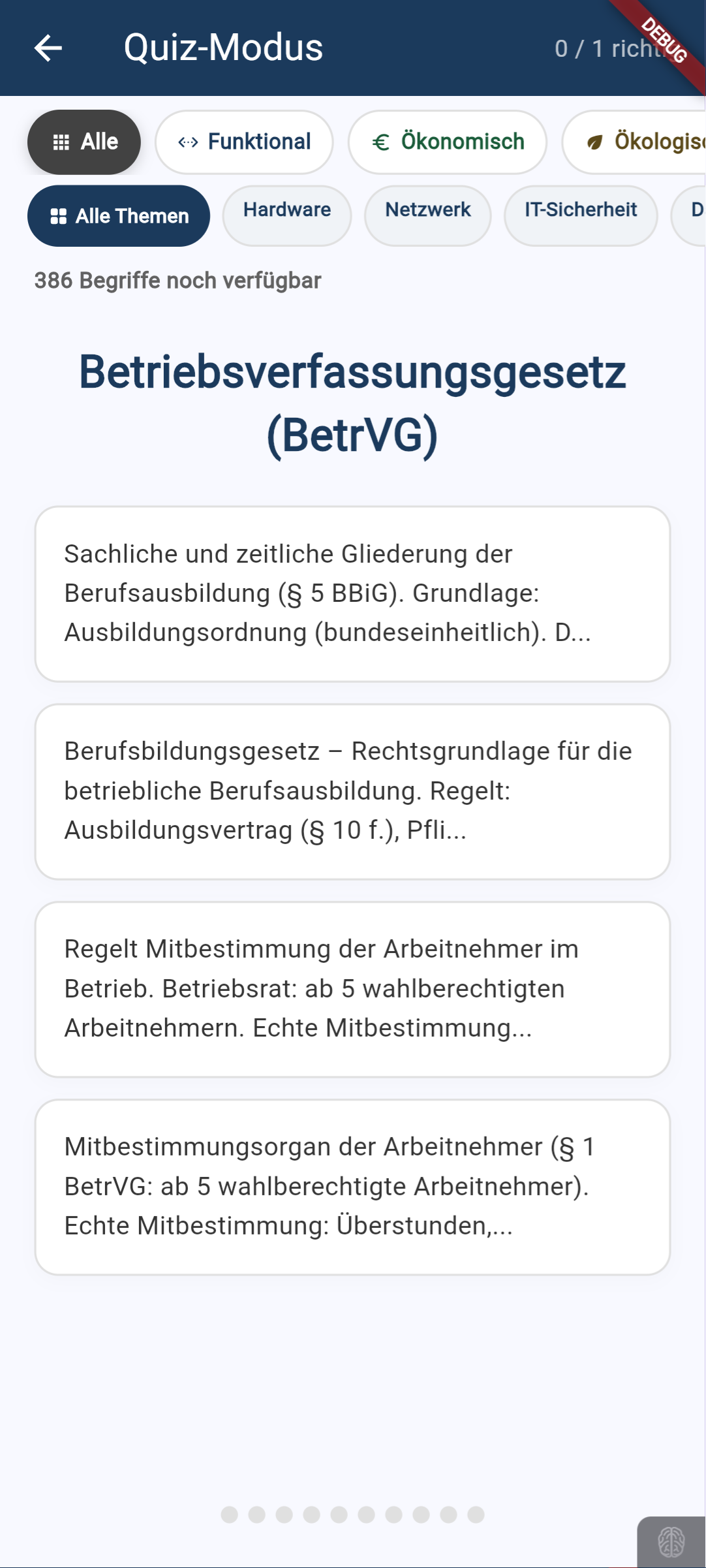 Quiz-Modus